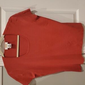 Talbots Womans size X silk sweater in coral/red